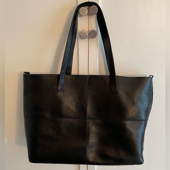 Liel Genuine Leather Large Tote Bag Hand Made in Columbia Black Color 20”X13”X7” - Picture 15 of 15